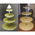 Particle Board Metal Light Duty Round Shop Display Stands Rack